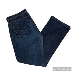 JAMES Straight-leg Jeans Sz 28 - Dark Blue - Fits 5’2”!